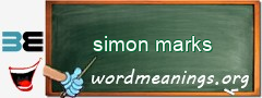 WordMeaning blackboard for simon marks